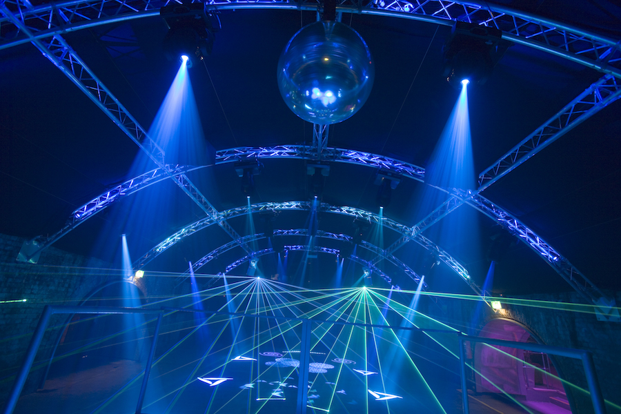 nightclub laser installation